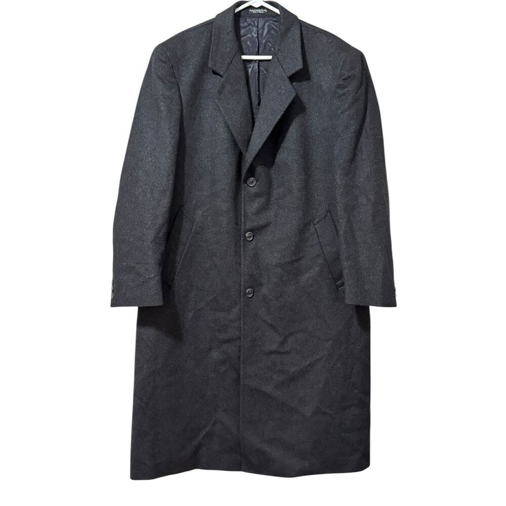 Silver‎ Cloud Coat Men Size 44R Cashmere Wool Blend Trench Overcoat Professional